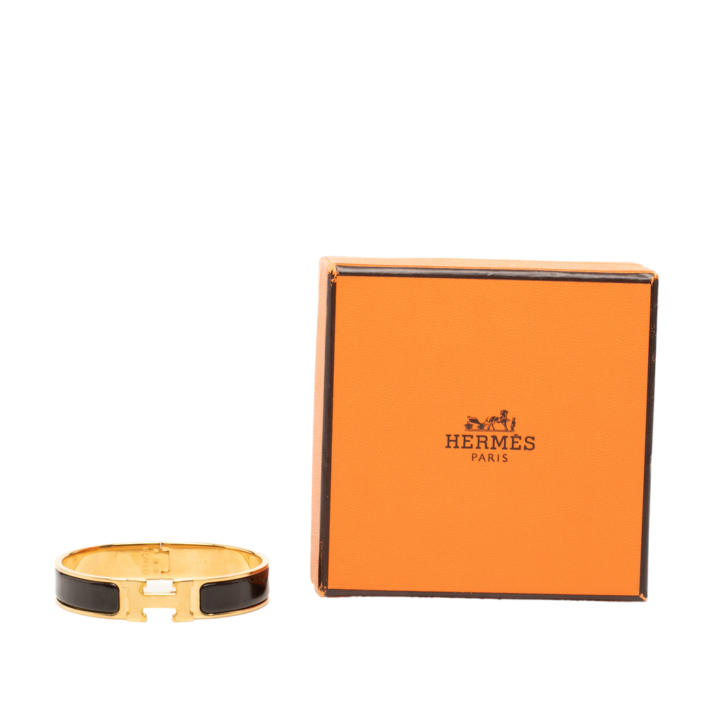 Pre-Loved Hermes Narrow Enamel Clic H Bracelet PM - Picture 6 of 6